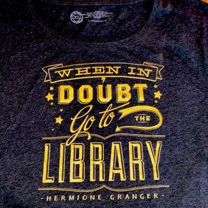NWT,  Ladies Tshirt Hermione Granger quote, from dog- friendly, smoke free home.